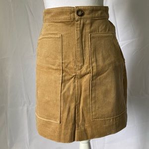 A line corduroy skirt